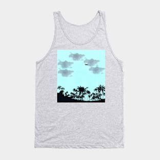 Cloudy palm beach Tank Top